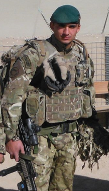 Joe Vince as a Royal Marine Commando.