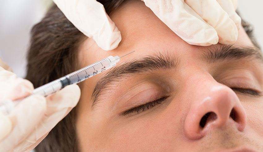 Man getting botox