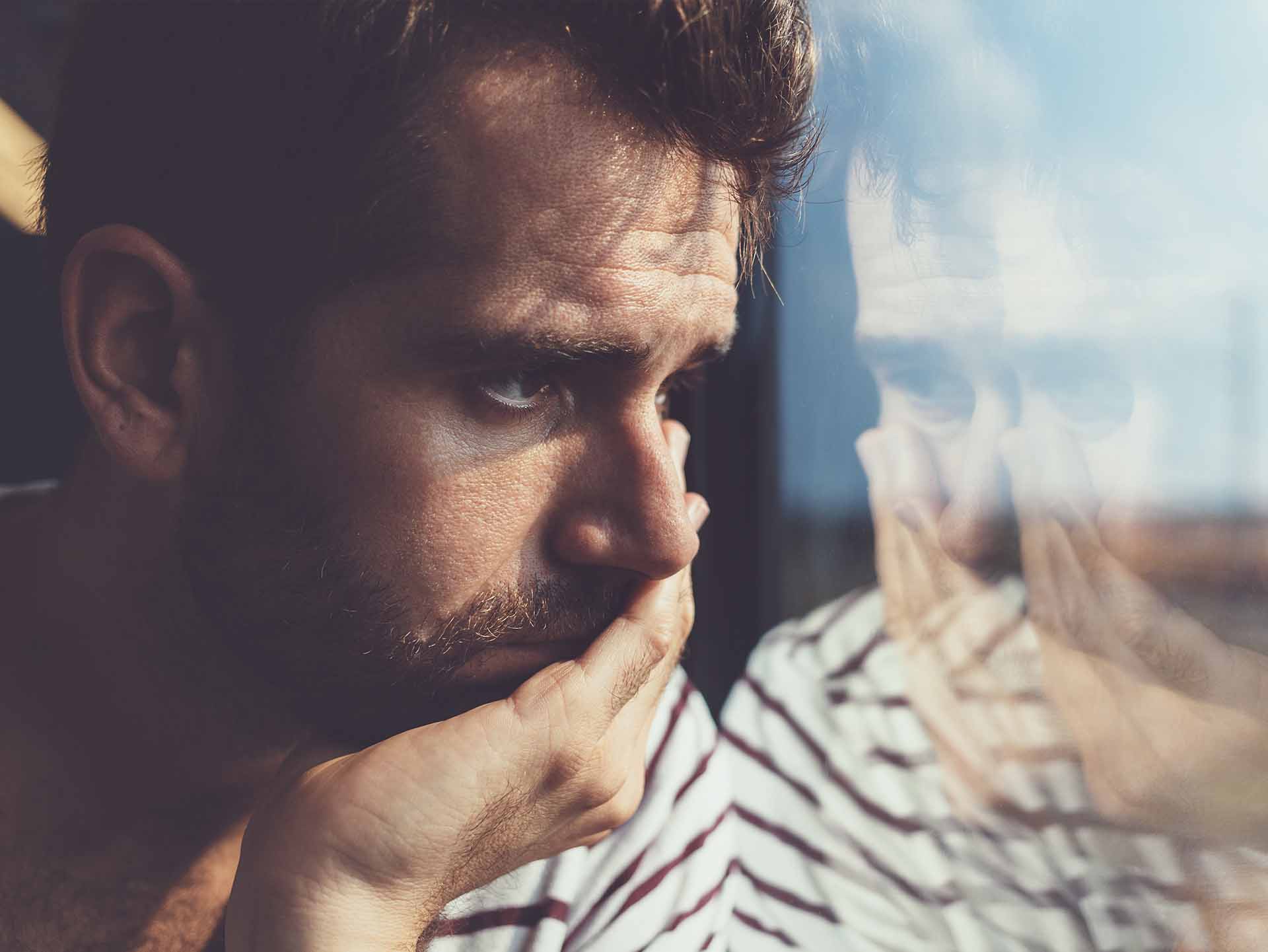 Man looking depressed