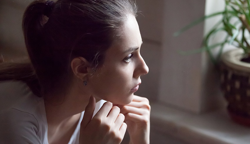 Woman in depression