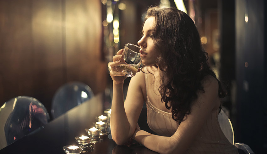 Woman drinking
